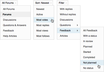 filtering and sorting